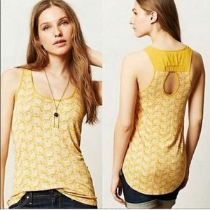 Anthro Lilka Alameda Mustard Yellow Elephant Top S